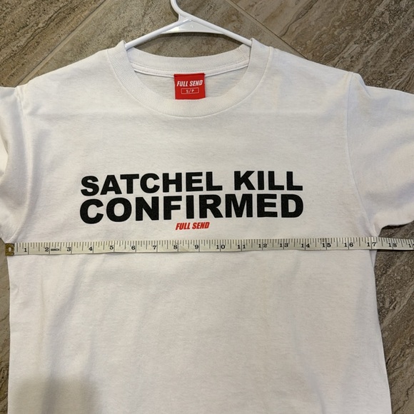 Full Send Nelk Boys Satchel Kill Confirmed Shirt Size Small White - Picture 6 of 10